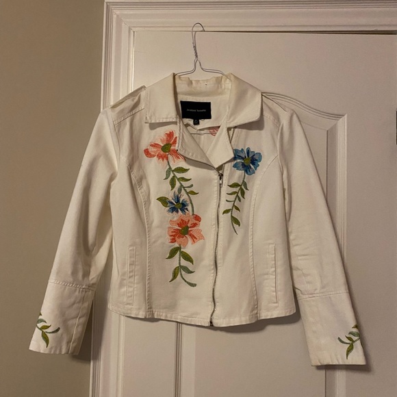 Funky white denim like jacket by Jealous Tomato - Picture 1 of 2